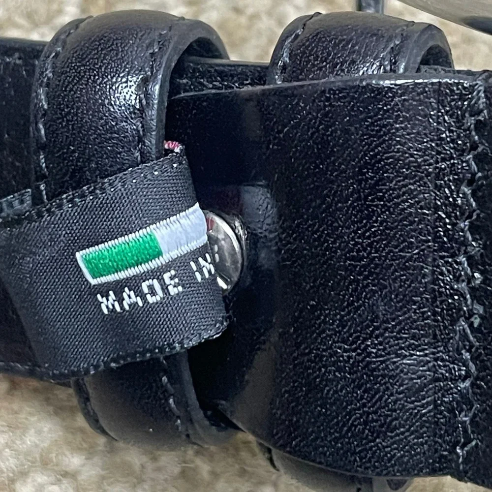 Roncato Vera Pelle‎ Italian Leather Belt Black Size 41